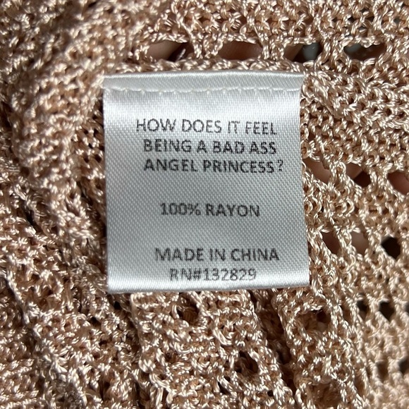 Revolve Sweater Womens Small LPA Leo Knit Crochet Off Shoulder Girly Pulloverr - Picture 7 of 7